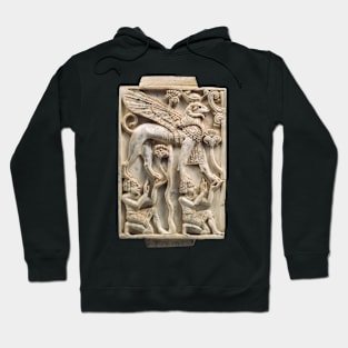 Assyrian Ivory Carving from Nimrud Hoodie